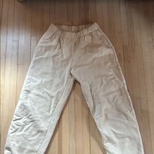 Brandy Melville John Galt lightly used cream sweats ONE SIZE